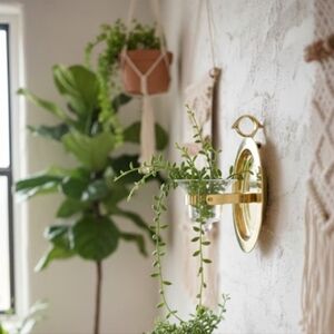 Brass Gimbal Candleholder Wall Sconce – PartyLite Two-Way Glass Votive Holder